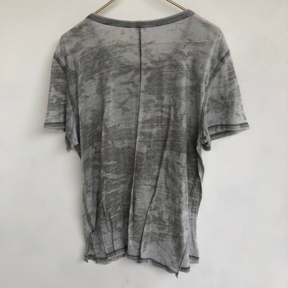 Free People Gray Camo Scoop Neck Top - Picture 3 of 3